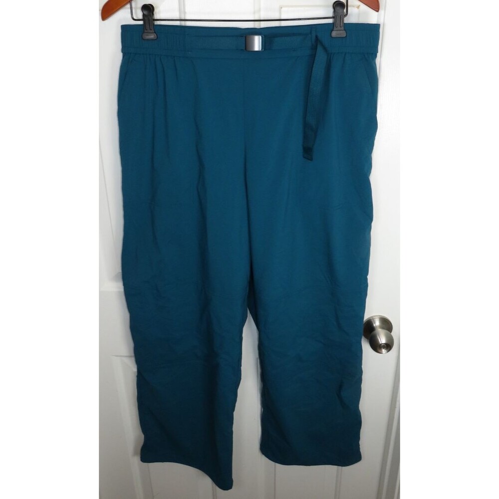 Athleta Highland High Rise Utility Pant Belted Size LG in Coastal Teal